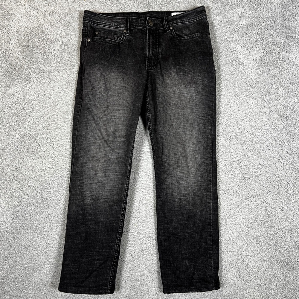 Buffalo Jackson Jeans Mens 32x29 Black Excellent Straight Stretch Faded Denim - Picture 3 of 9